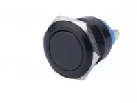 Nút nhấn dài inox 19mm đen